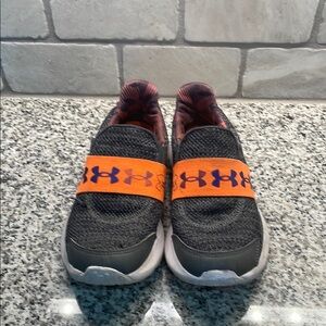 Under Armour Gray and Orange Sneakers with Elastic Strap